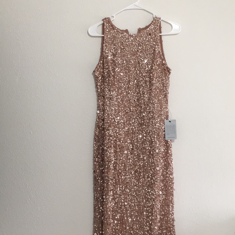 ADRIANNA PAPELL HALTER BEADED GOWN 🌟✨ - Picture 7 of 8